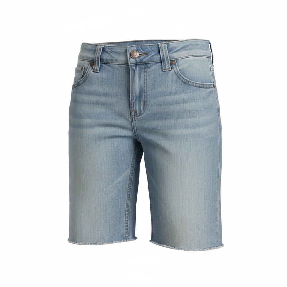 Hydraulic Jenny Stretch Enhanced Booty Hipster Bermuda Shorts Blue Juniors 9-10